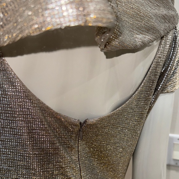 Elegant Silver Evening Gown /. Has a Dry Cleaning cost. - Picture 7 of 9